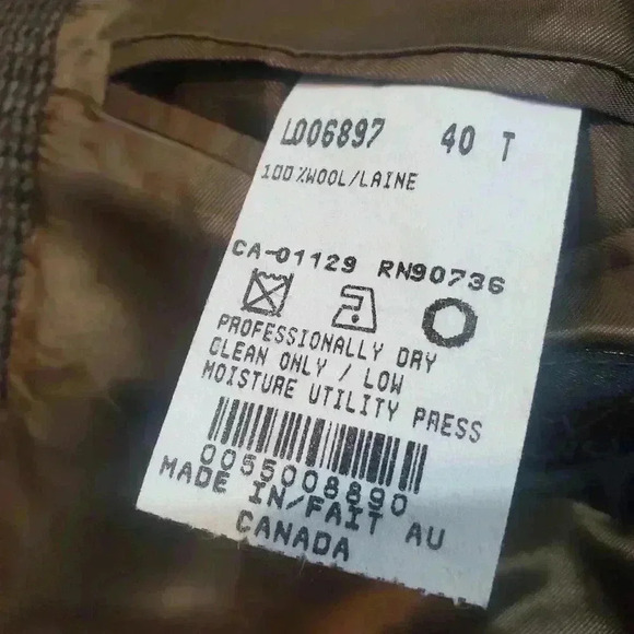 Chaps Ralph Lauren Mens Sz 44 Reg 3-Button Lined Double Vent Blazer Virgin Wool - Picture 8 of 11